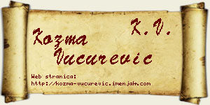 Kozma Vučurević vizit kartica